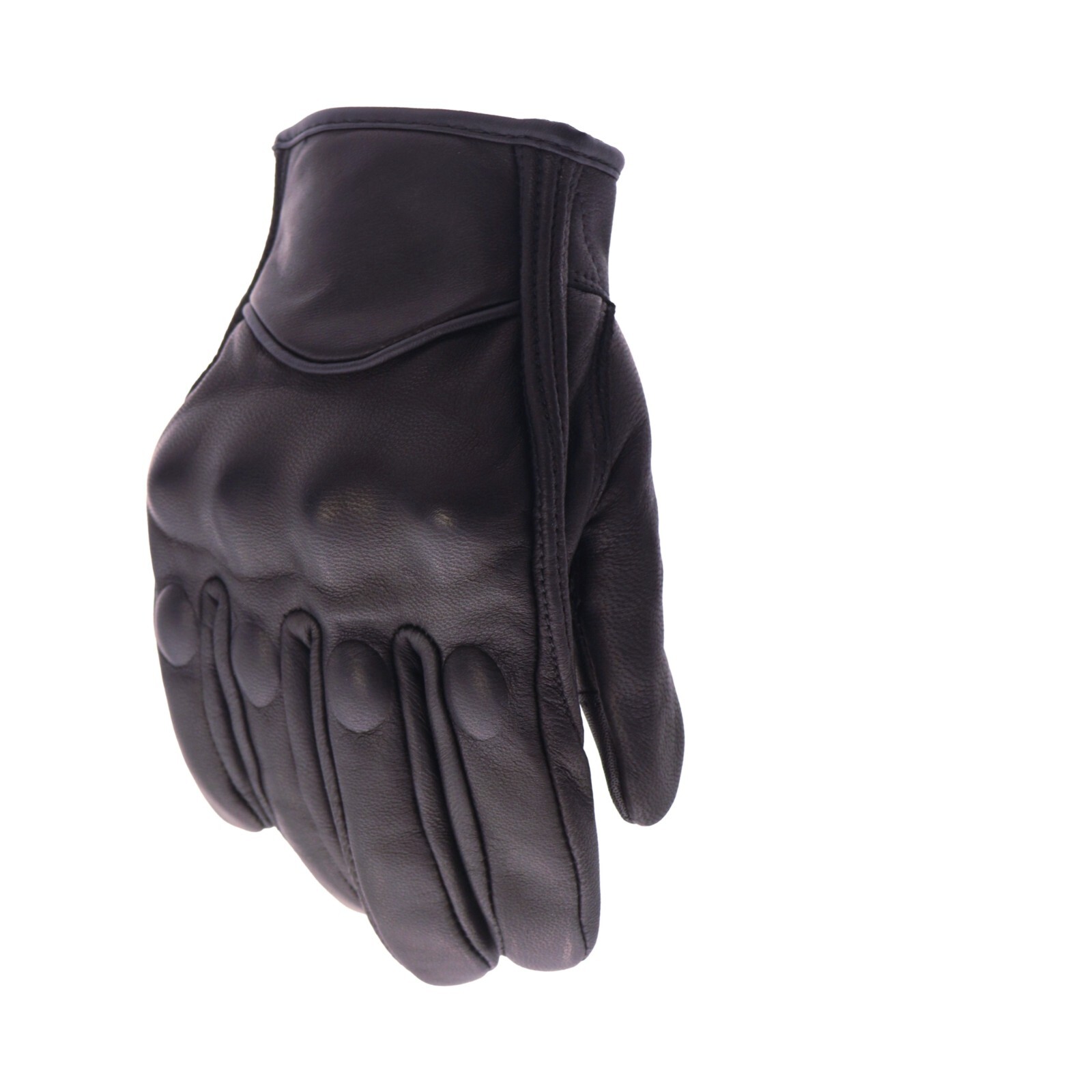 shamofeng Men’s Motorcycle Gloves Black Genuine Leather Racing TouchScreen Full
