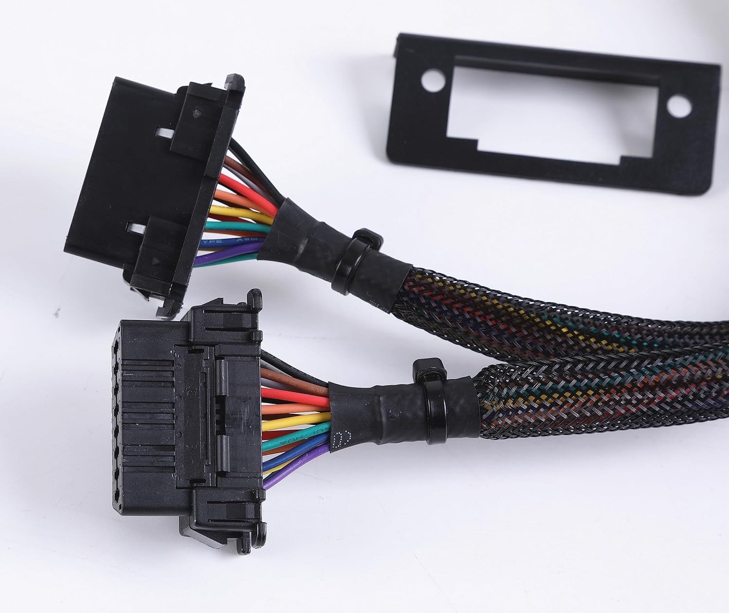 Underdash OBD2 Splitter Y Cable OBDII 1 Male to 2 Female 20awg Black