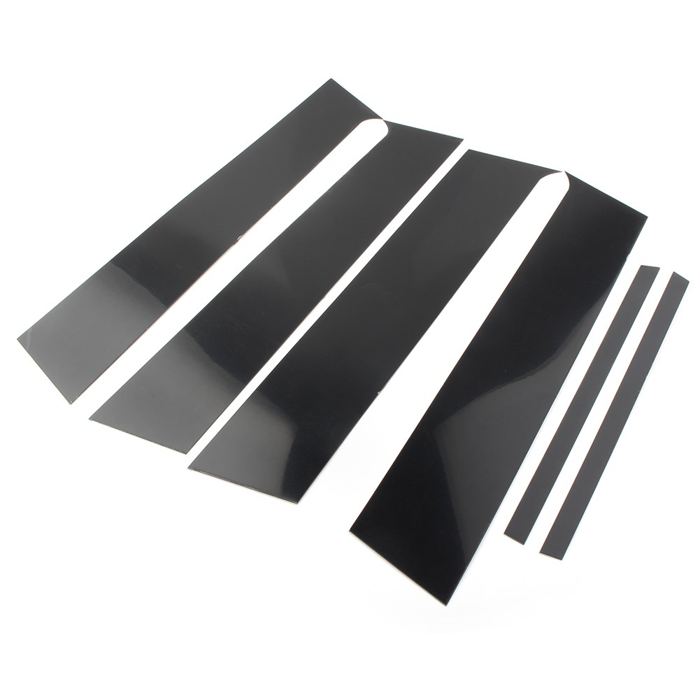 6pcs Black Pillar Posts Door Trim For Mitsubishi Lancer Sedan 2008-2017 2016