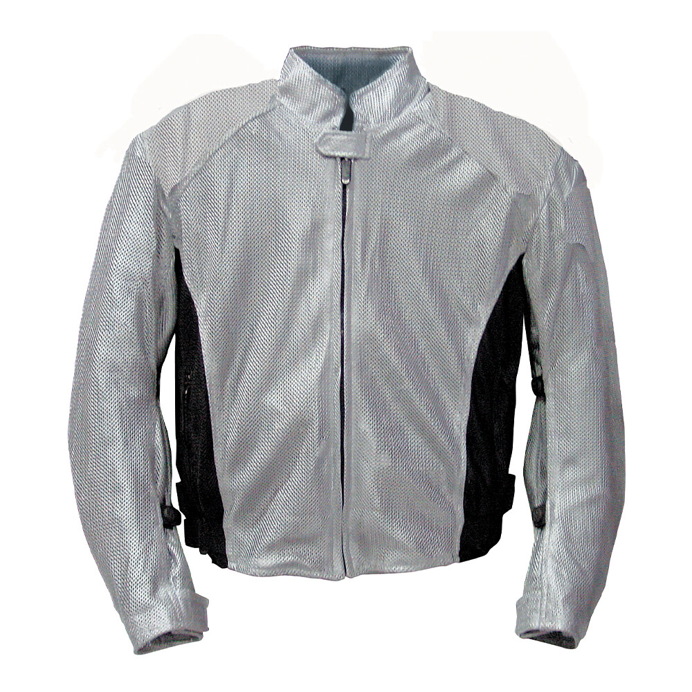 OSi Cool Silver Textile/Mesh Motorcycle Jacket Unisex Adult Sizes S, M & 3X
