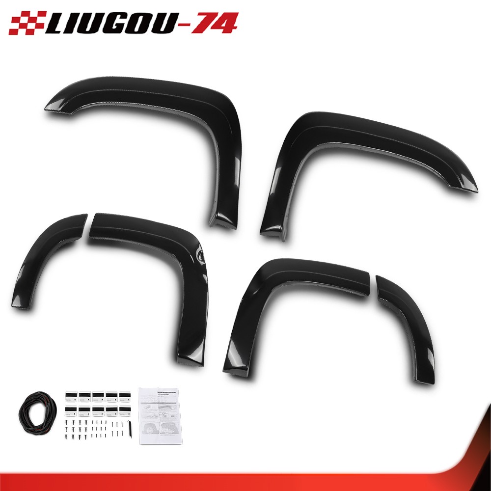 6PCS Fender Flares Black Fit For 2007-2014 Chevrolet Tahoe Excludes LTZ Models