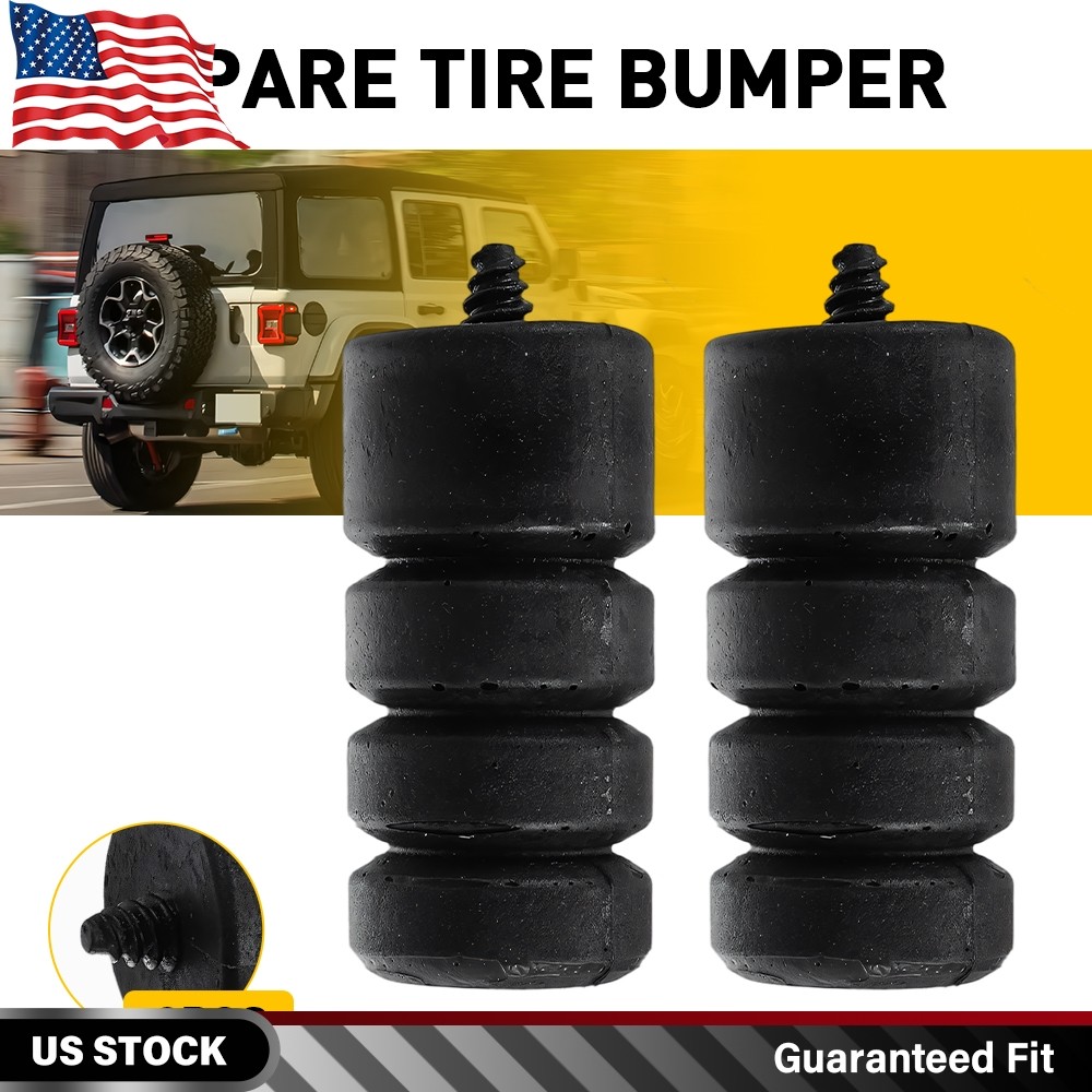 2PCS Spare Tire Carrier Bumper For Jeep Wrangler JK 2018-2023 Tire Rubber Stop