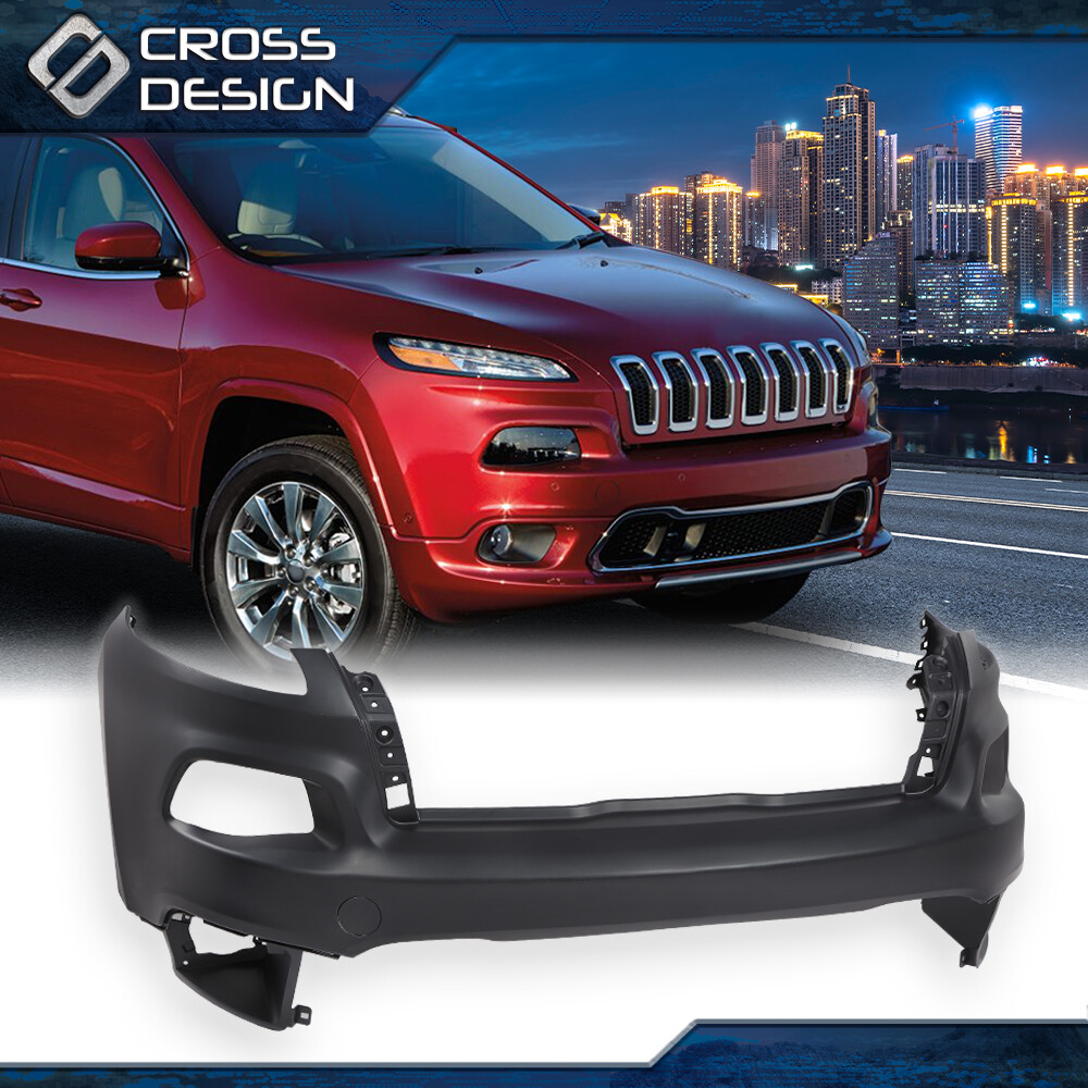 Front Upper Bumper Cover Fits 2014 2015 2016 2017 2018 Jeep Cherokee