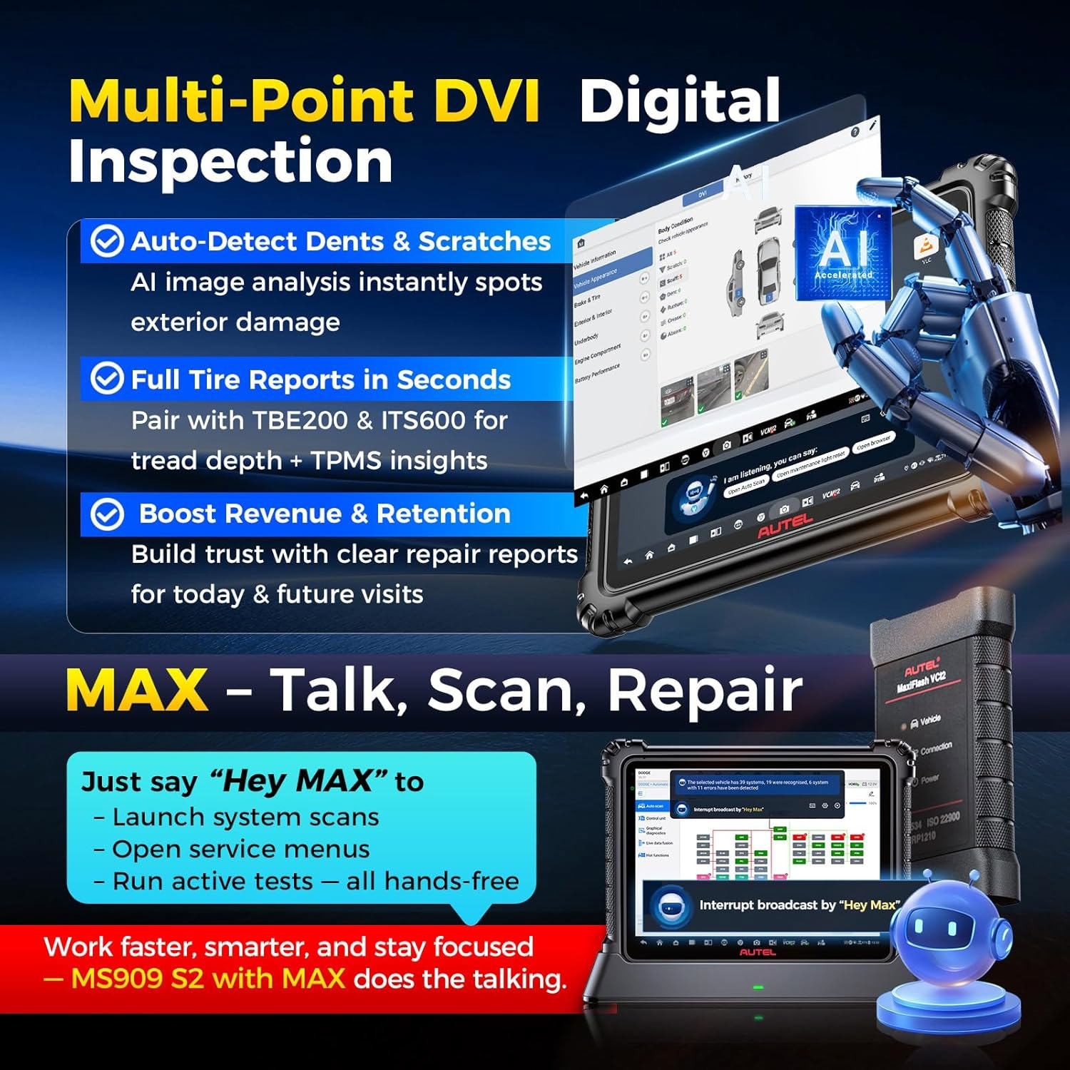 🎁【2-YEAR FREE UPDATE】🎁2026 Autel MaxiSys MS909 S2 VCI2 Programmer Topology 3.0