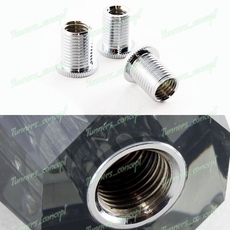 Black VIP Style 60mm Manual MT Diamond Crystal Bubble Shifter Knob Universal