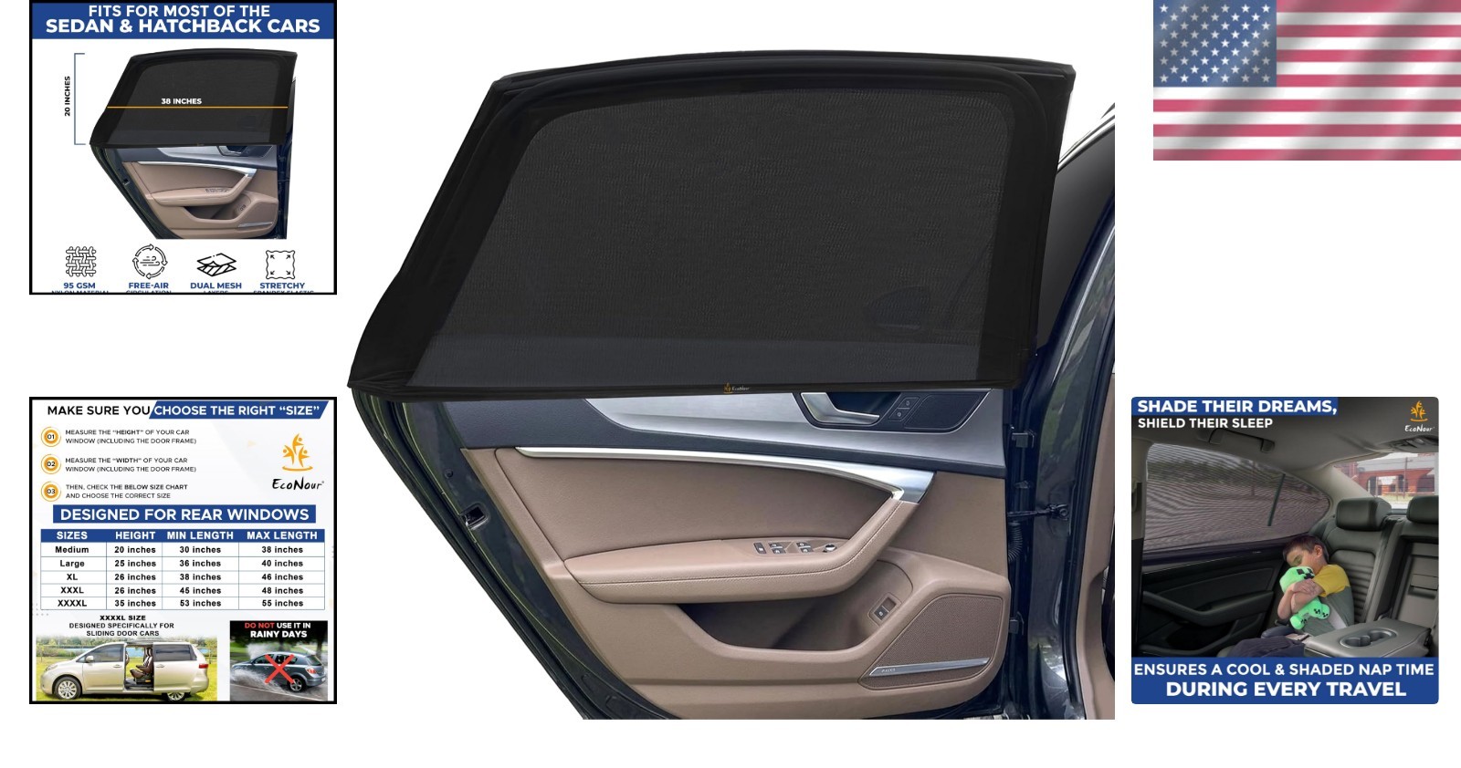 Durable Mesh Car Window Covers | 100% UV & Insect Protection | Ideal for Travel