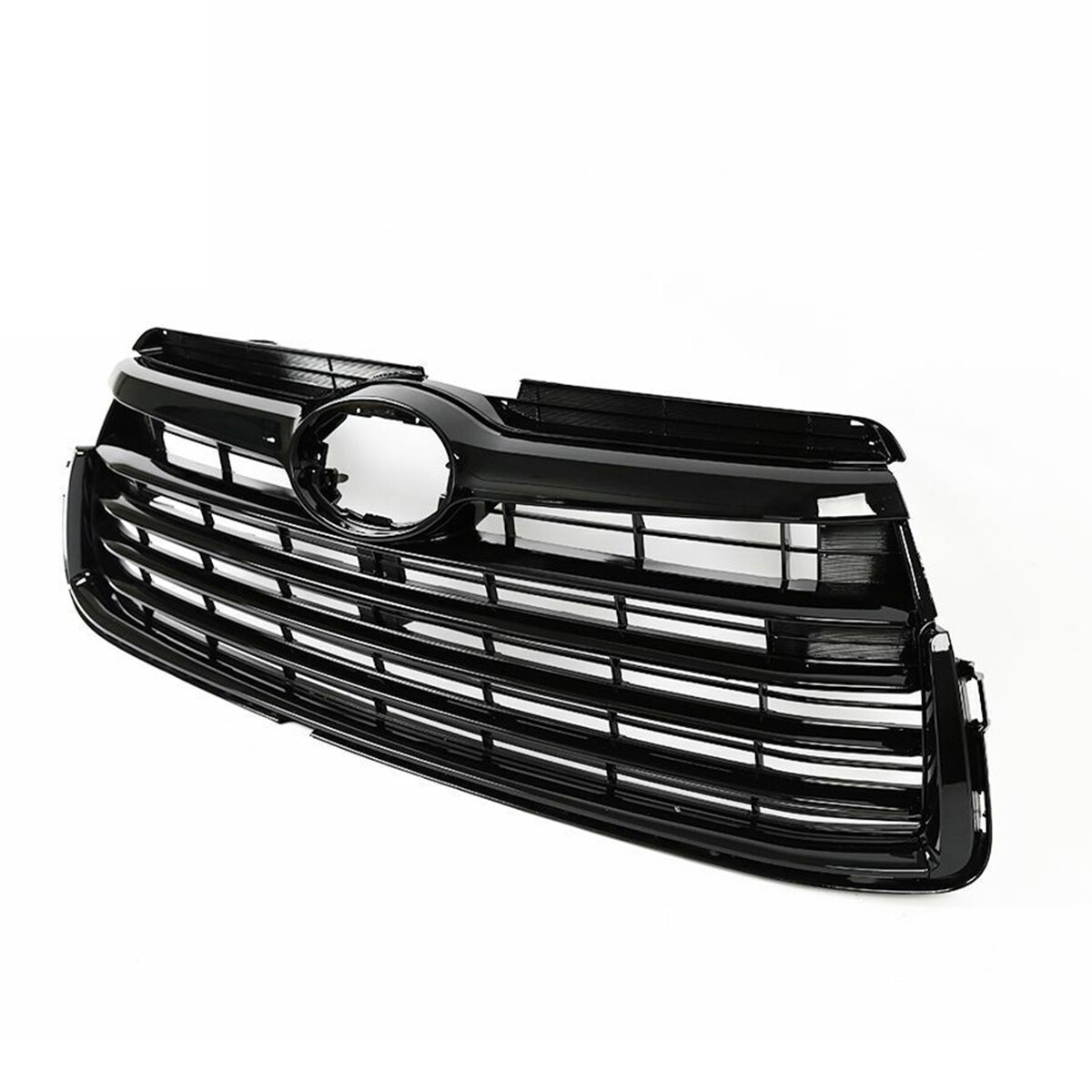 For 2014 2015 2016 Toyota Highlander Gloss Black Front Bumper Upper Grill Grille