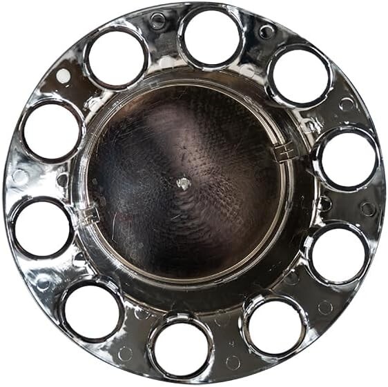 33mm Axle Cover Chrome ABS Flat Top Hub Cover Kit with Thread-on Lug Nut Covers