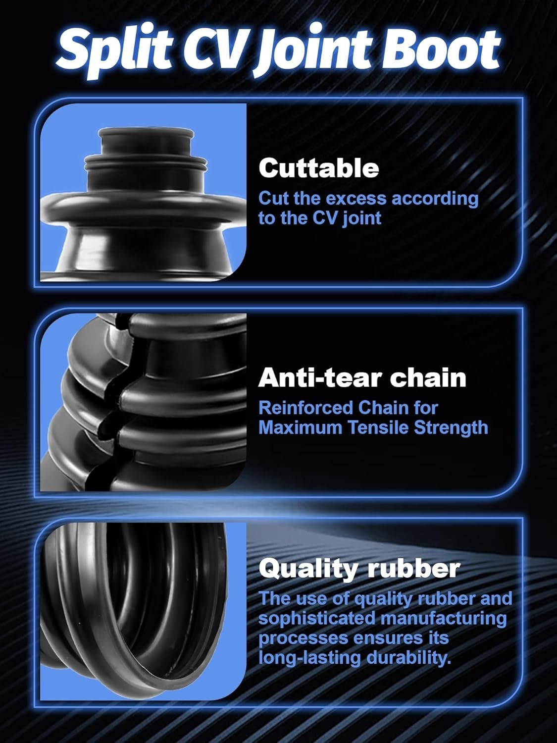 CVS18 Universal Split CV Boot Replacement Kit – Silicone Constant Velocity Joint