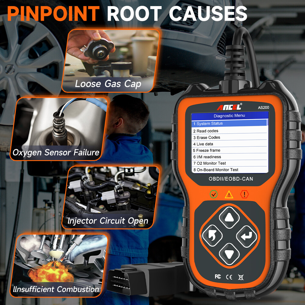Automotive Scanner Code Reader OBD2 Check Engine Fault Car Diagnostic Scan Tool