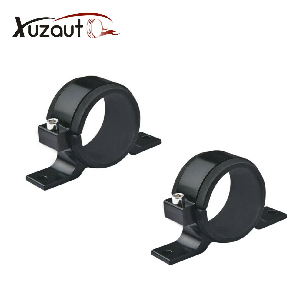 2x 60mm Fuel Pump Mount Bracket Fuel Filter External Bracket Clamp Cradle Black