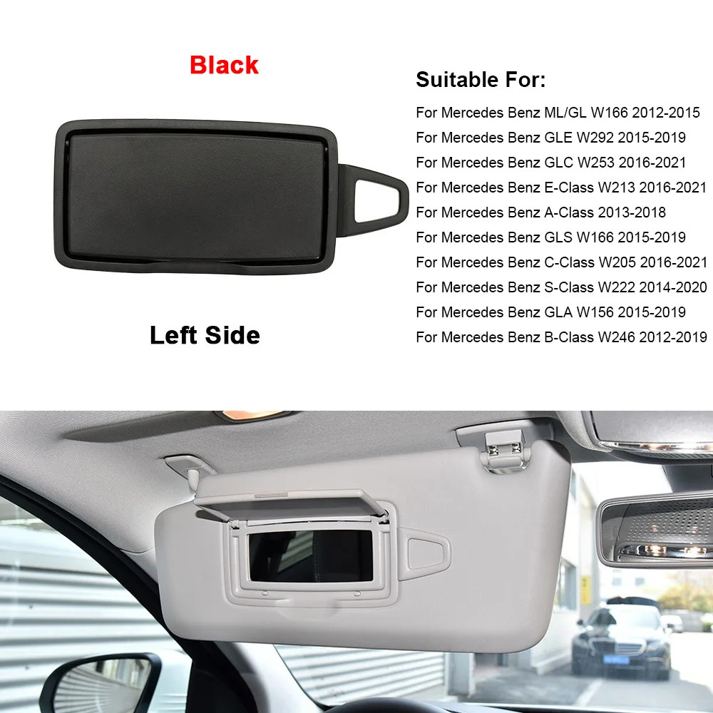 Sun Shade Visor Makeup Cosmetic Mirror Cover For Benz A B C E S GLA GLC Class