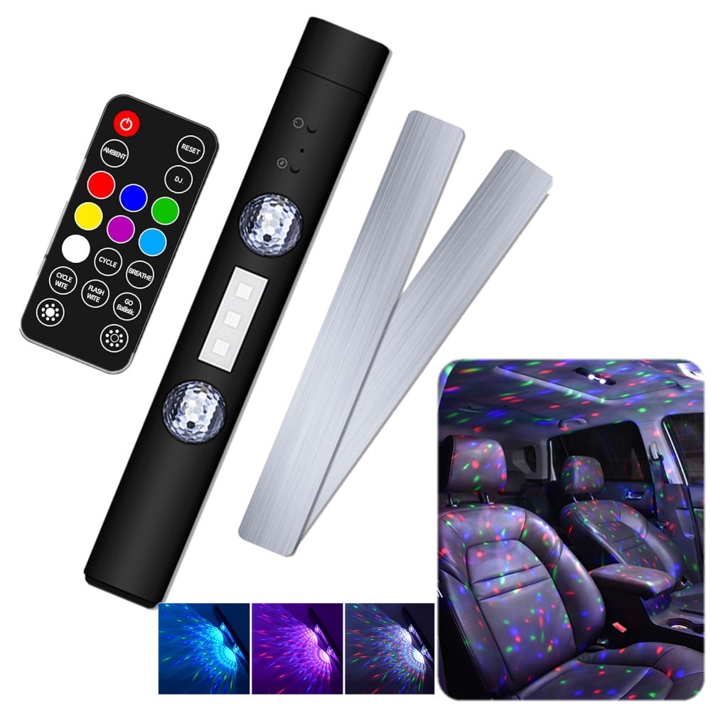 Multicolor Car Interior Accessories Atmosphere LED Lights Lamp W/ Remote Control
