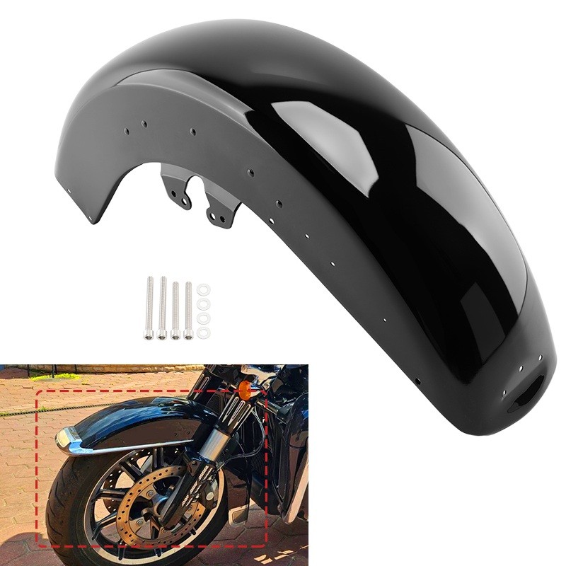 Vivid Black Front Fender For Harley Street Electra Glide Ultra Classic 2014-Up