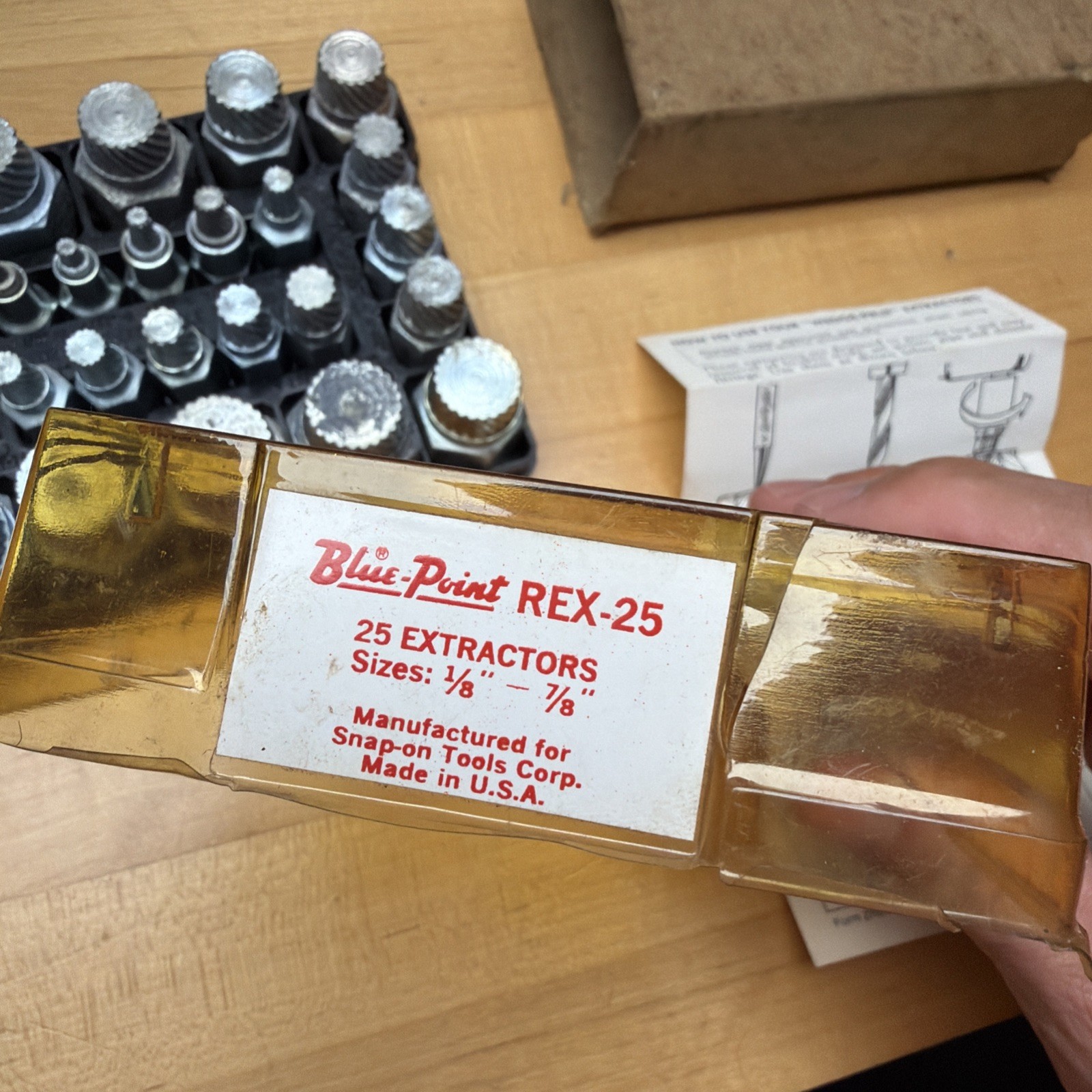 Blue Point REX-25 Multi-Spline Bolt EXTRACTOR SET 25 pc Snap On – unused