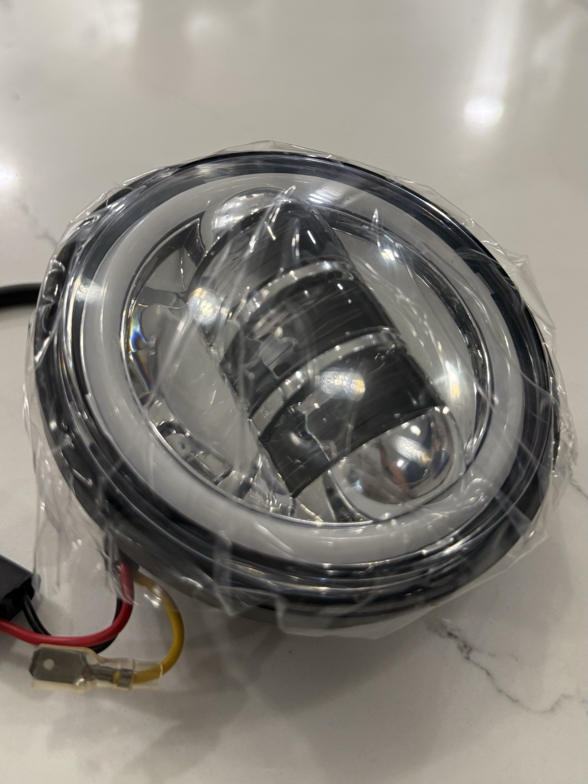 Custom Dynamics 4.5″ Passing Lamp with Halo Chrome 6000K White Harley CD-45-C