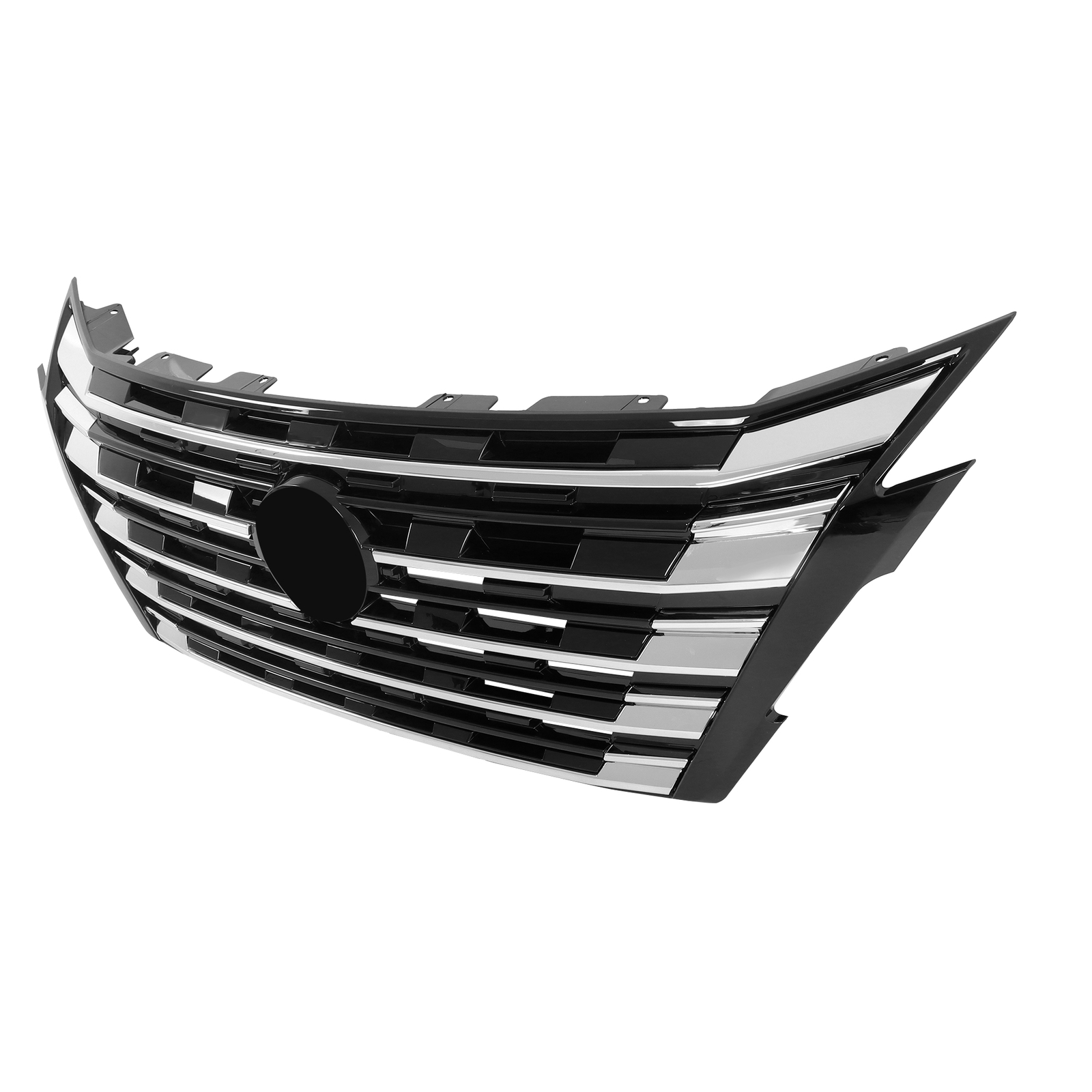 Front Upper Grille Chrome Black Without Camera Hole For Nissan Rogue 2024-2025