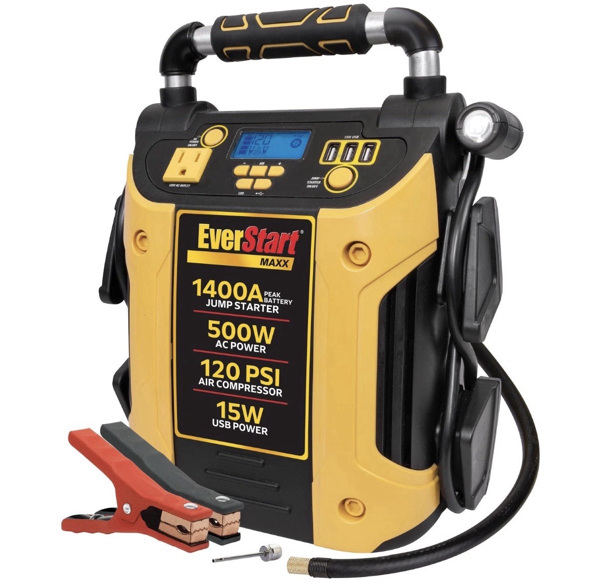 EverStart Maxx 1400A Jump Starter with 500W Power Inverter 12V DC