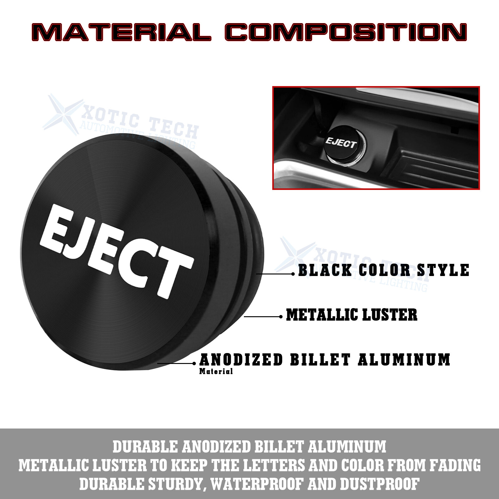 Black Carbon Engine Start + Cigarette Lighter Eject Button Trim For Mercedes B C