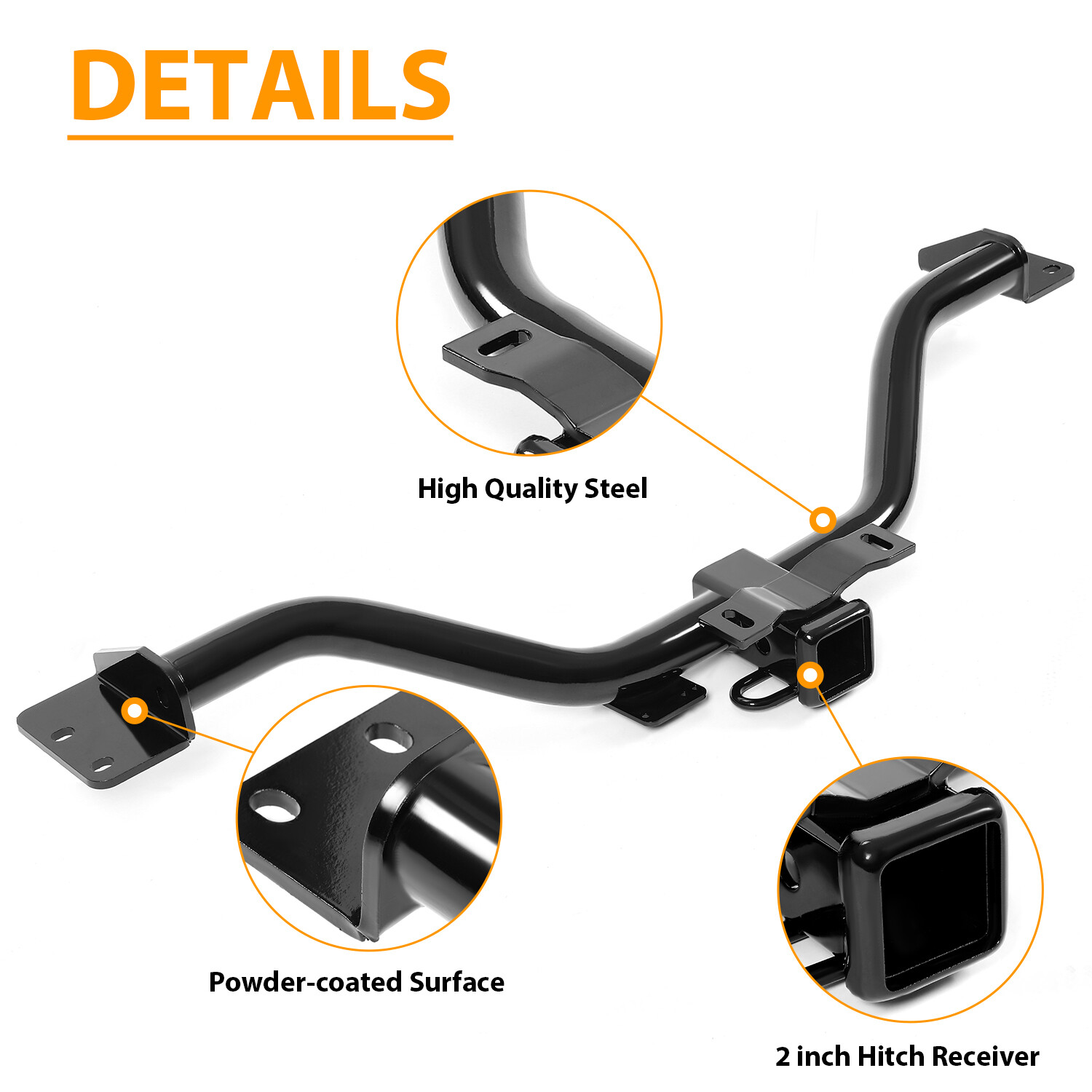 Trailer Tow Hitch For 07-17 GMC Acadia 09-18 Chevy Traverse Class 3 2″ Receiver