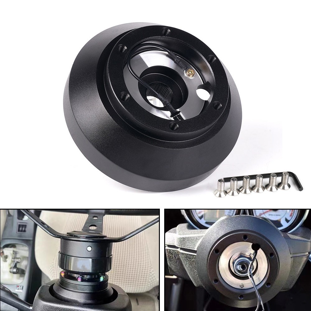 14in Steering Wheel+Quick Release+Hub Adapter E30H For BMW M3 M5 318I 325 528e
