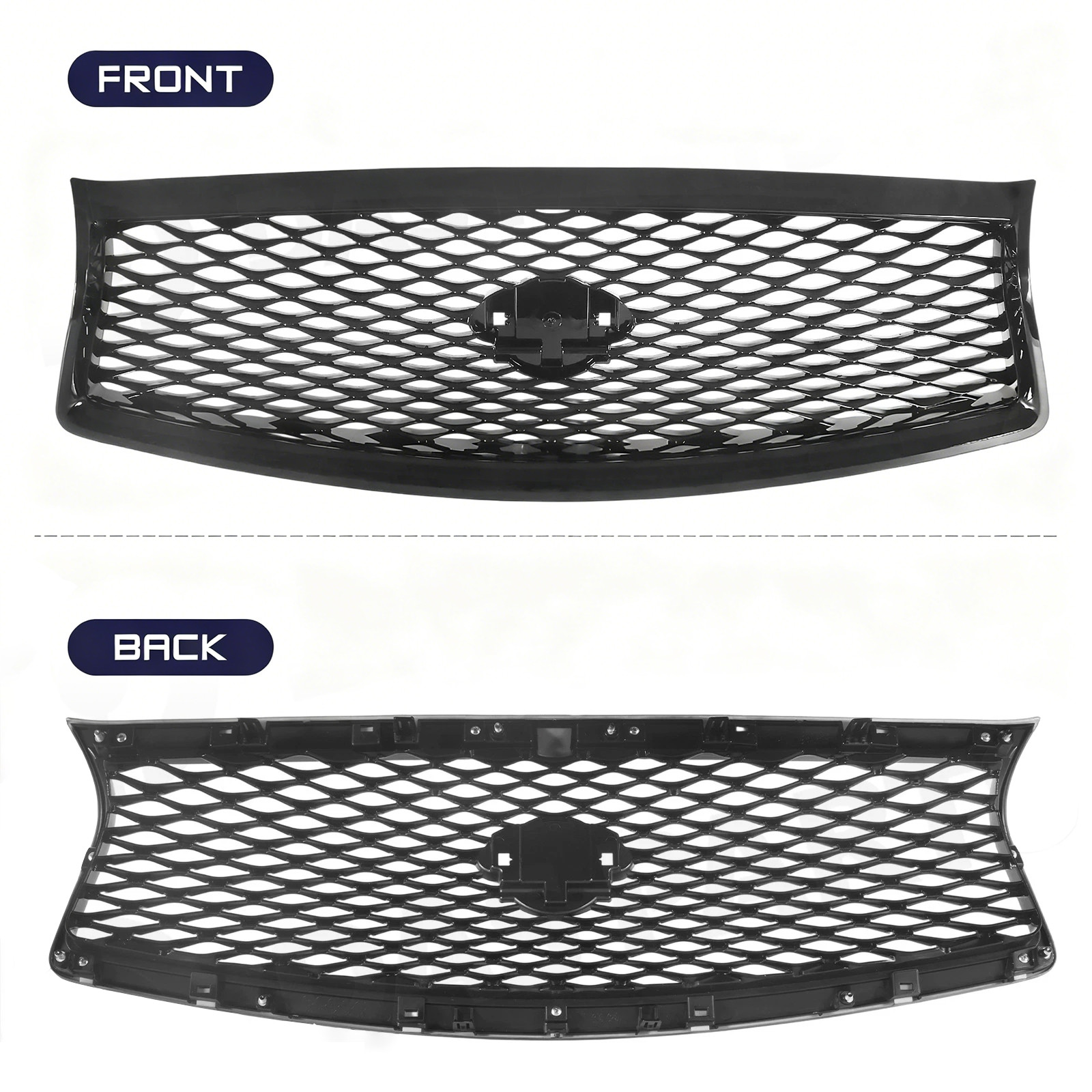 Fit 2014 2015 2016 2017 Infiniti Q50 JDM Front Bumper Upper black Grille Grill