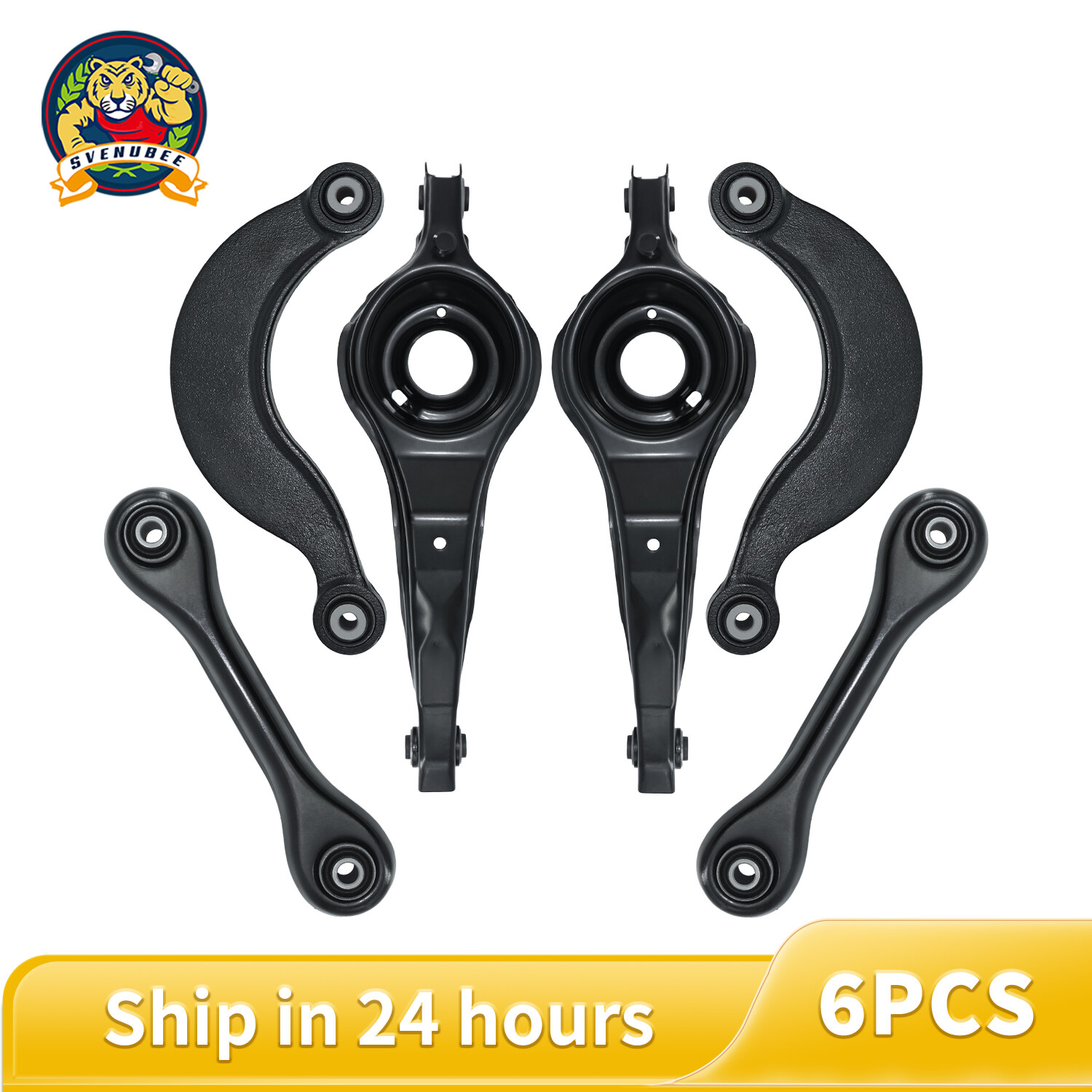 6Pcs Rear Upper Lower Control Arm Suspension Kit Set for 2004 – 2009 Mazda 3