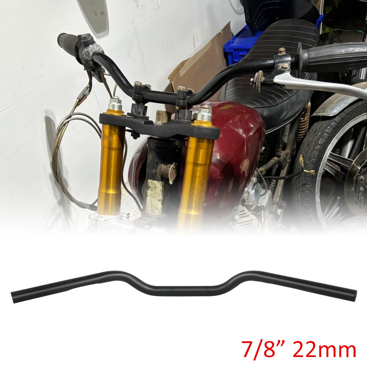 7/8″ 22mm Handlebar Drag Bar Tracker For Yamaha XJ550R XJ650 XJ750 XJ400 XJ1100