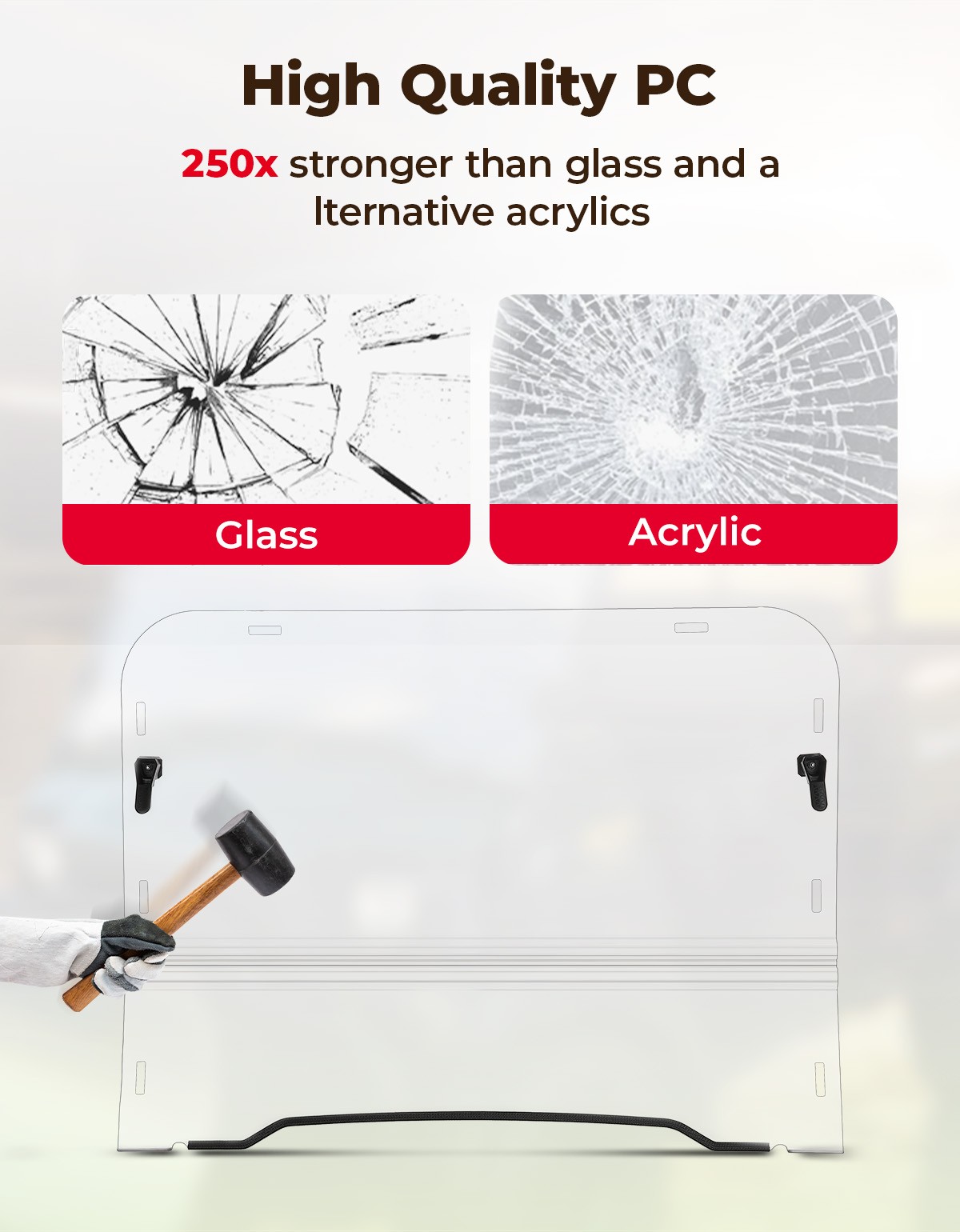 KEMIMOTO Front Folding Windshield Fold Up Clear for Kawasaki Mule 3010 2003-2009