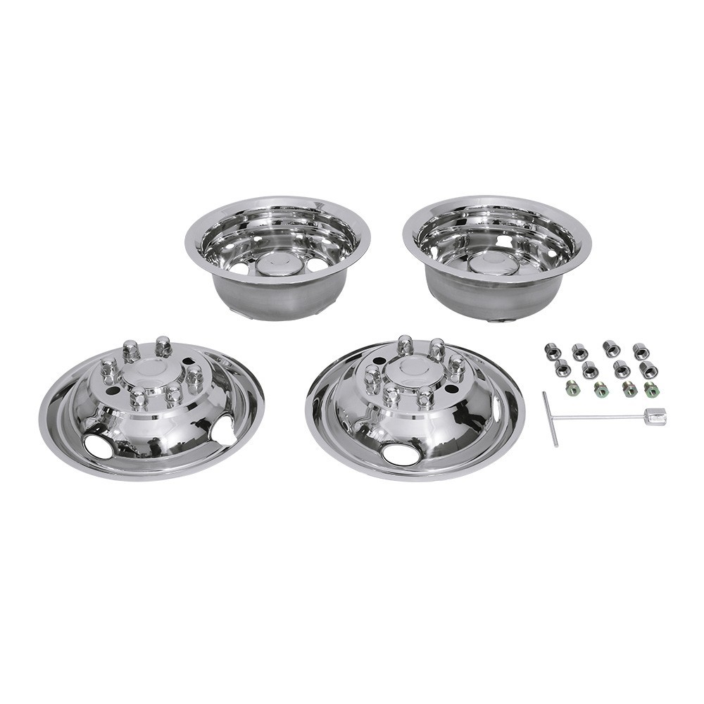 16″ Wheel Simulators Stainless Steel Hubcaps for 2008-2025 Ford E350/E450 Van