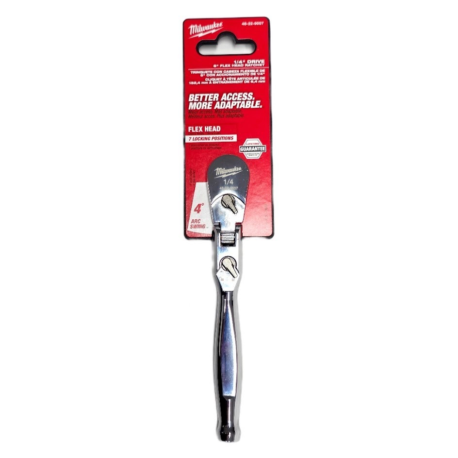Milwaukee 48-22-9007 1/4 In. Drive 6 In. Flex Head Ratchet