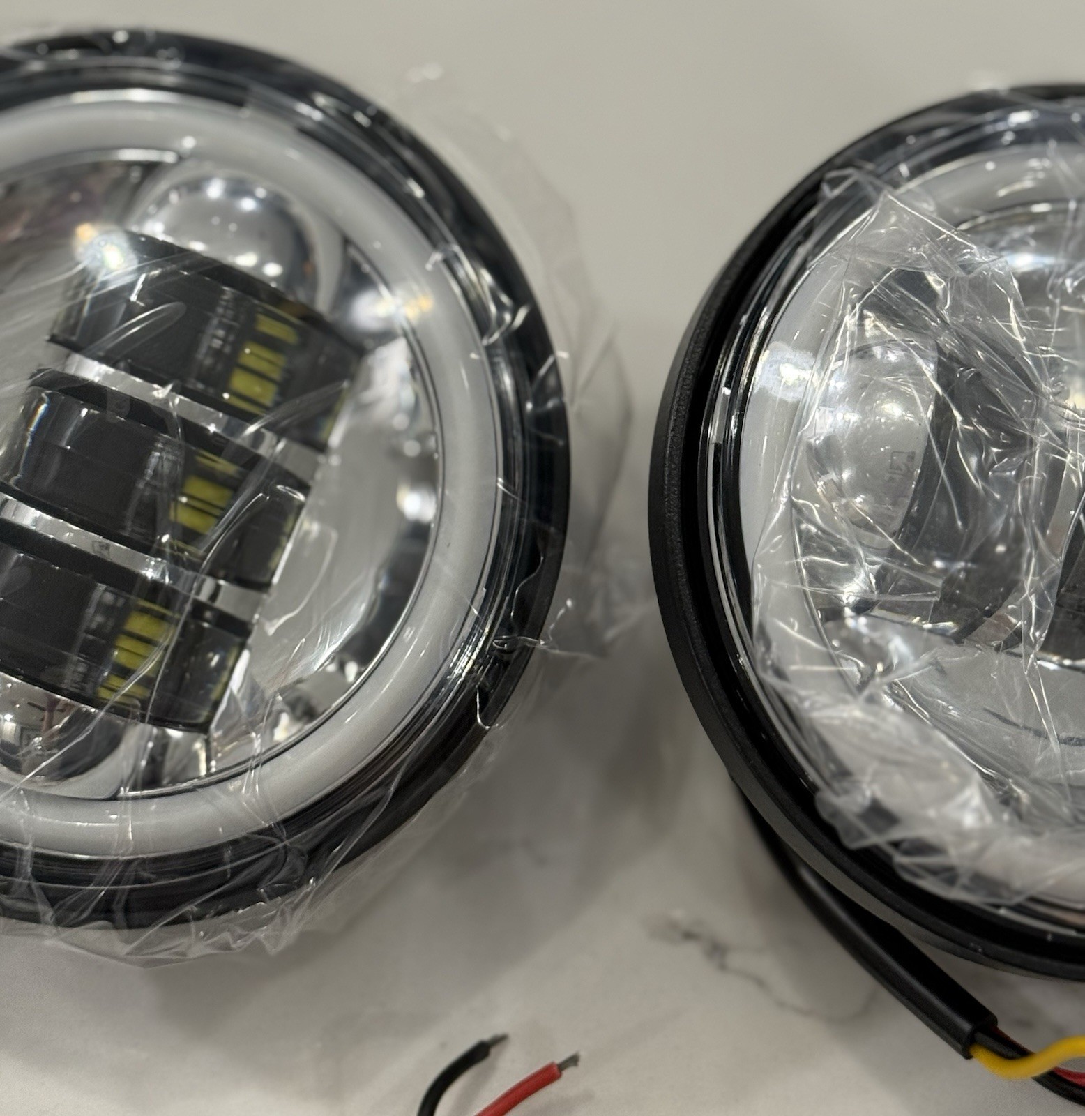 Custom Dynamics 4.5″ Passing Lamp with Halo Chrome 6000K White Harley CD-45-C
