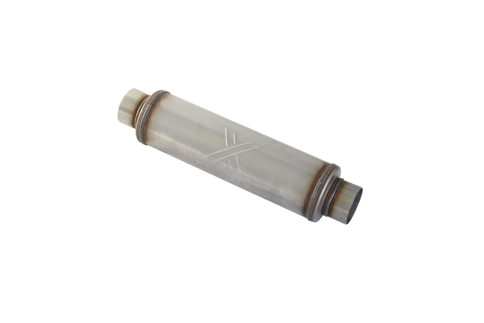 Xtreme Stainless Steel Performance Muffler – 3″ Center/Center – 4″ Round