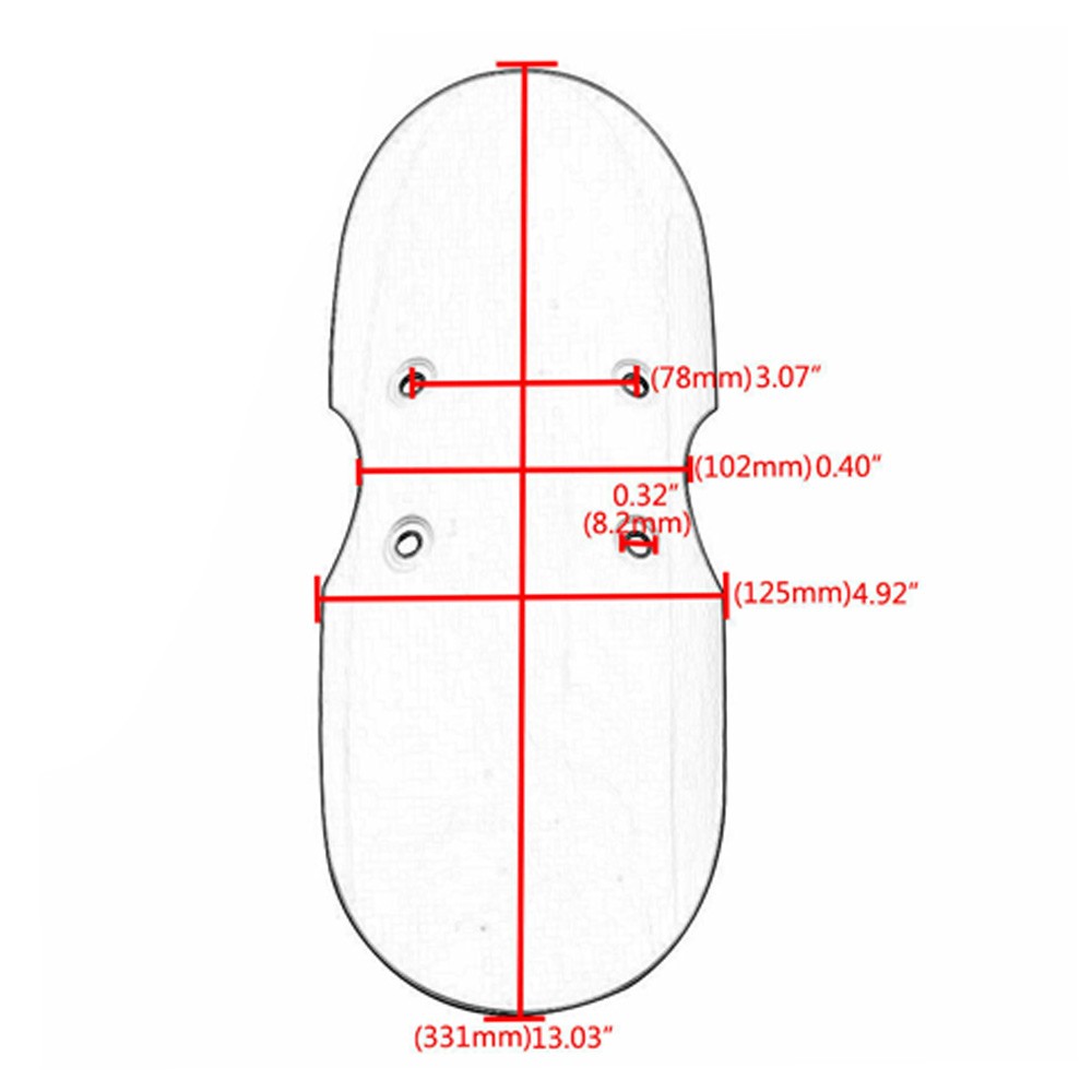ABS Plastic Matte Black Short Front Fender Fit Triumph Bonneville Scrambler01-16