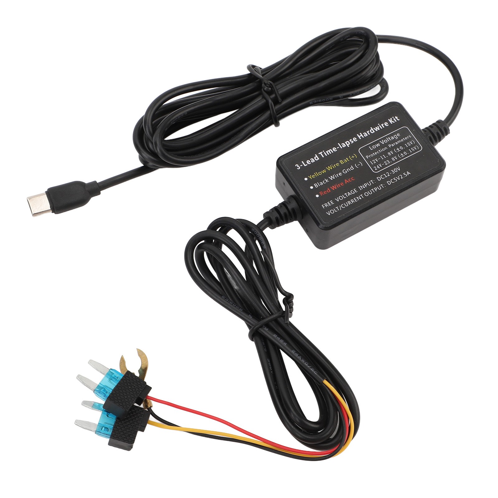 Type C Dash Cam Hard Wire Kit 12V‑30V To 5V Dash Camera Power Cord For GPS P SU2