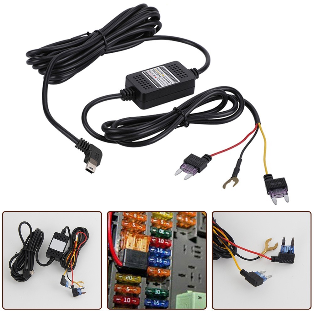 USB Car Hard Wire Kit Box Charger for Dash Cam Camera DVR Quick Installation