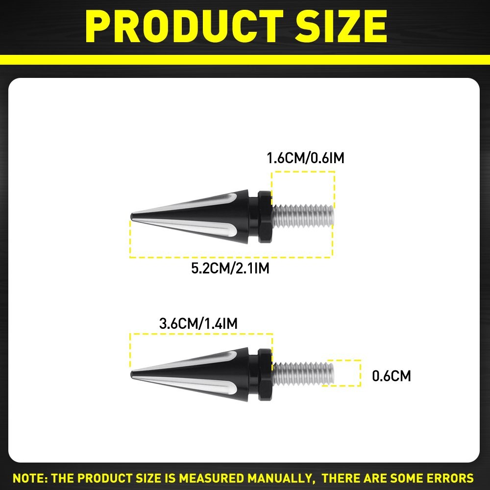 Black+White Spike Windscreen Windshield Screws For Harley Touring 1996-13 3-30X