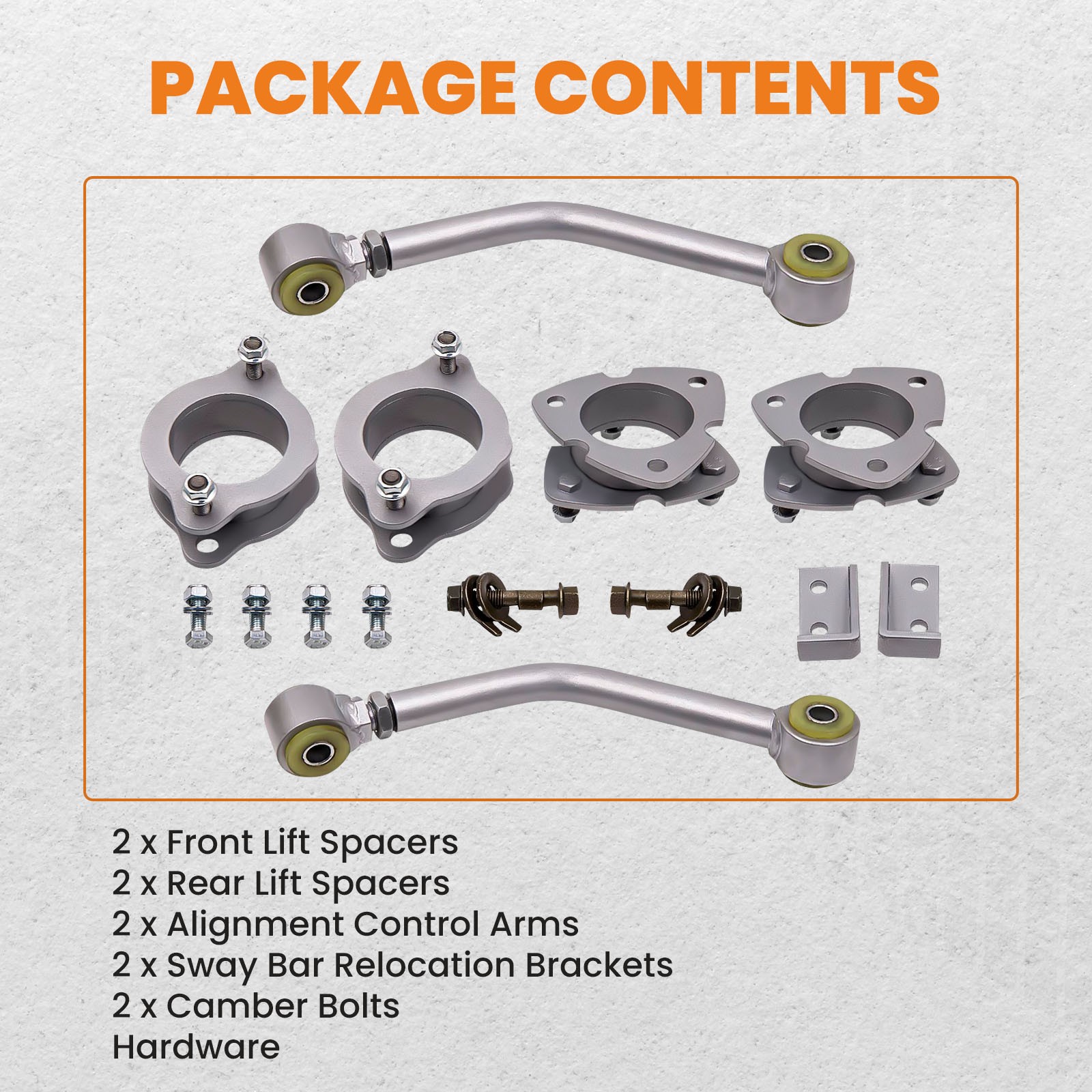 2″ Front + Rear Leveling Lift Kit w/ Spacers For Jeep Patriot MK 2007-2017