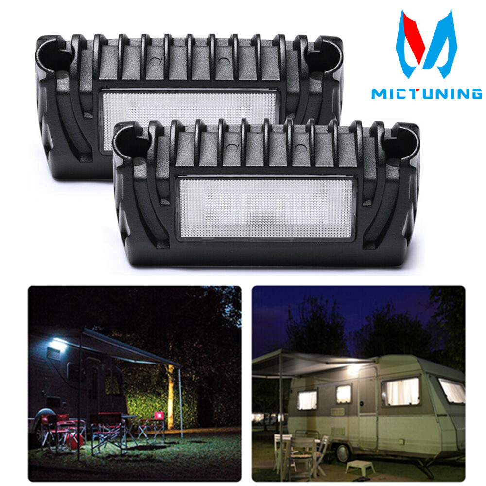 2x 1500LM LED Porch Light Awning Lamp Exterior Utility Light for Trailer Camp RV