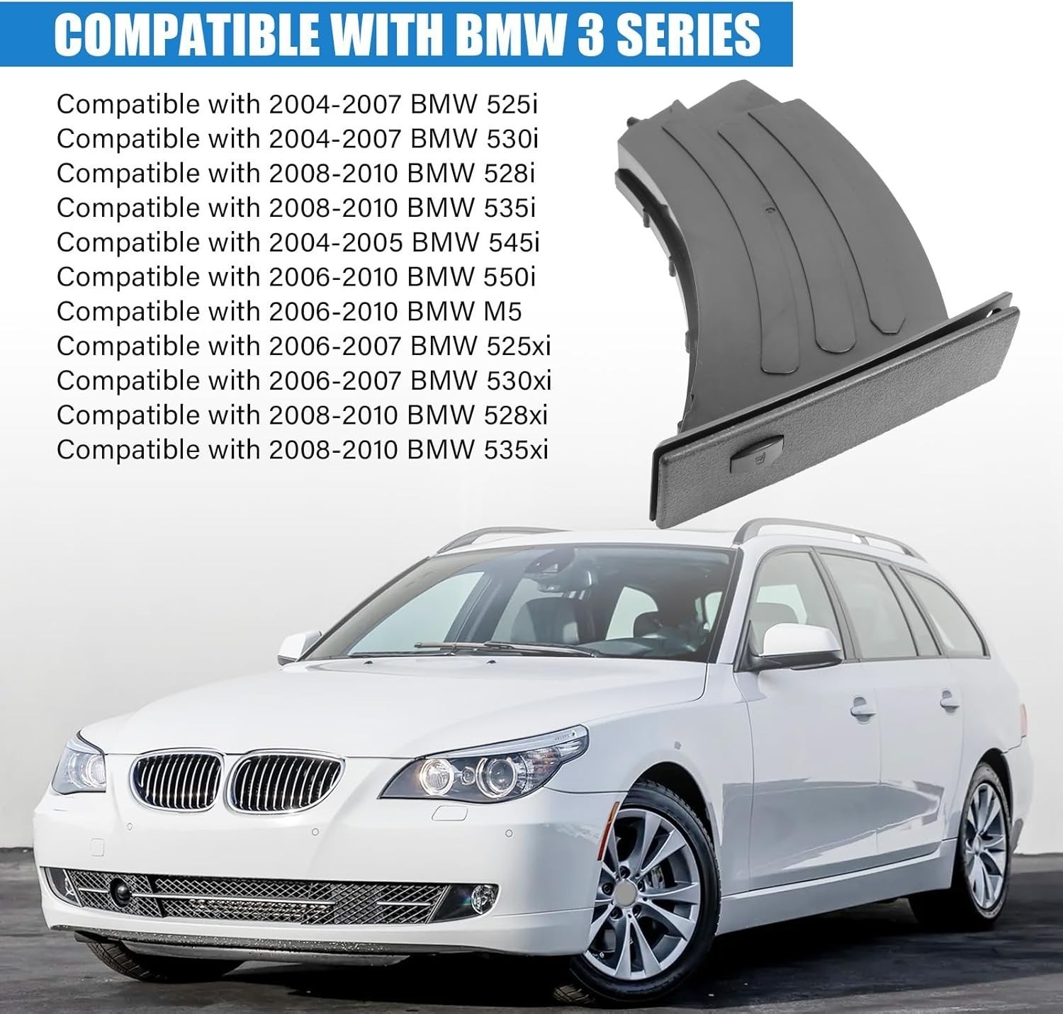 Driver Side Cup Holder Compatible BMW 5 Series E60 E61 2004-2010 51459125622