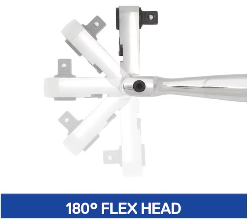 KOBALT 1/2″ DR. QUICK RELEASE LONG HANDLE 24.5″FLEX HEAD RATCHET – NEW # 3108328