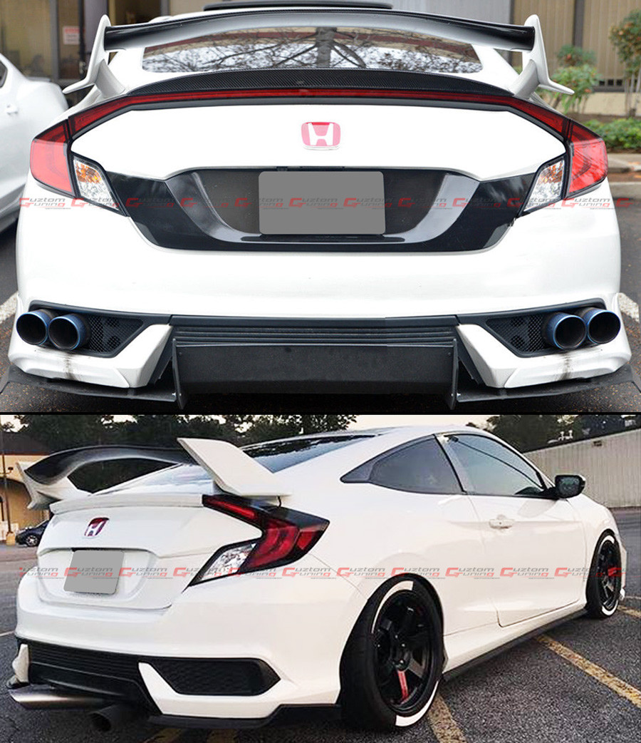FOR 16-2021 10TH GEN HONDA CIVIC 2 DR COUPE CTR TYPE R STYLE TRUNK SPOILER WING