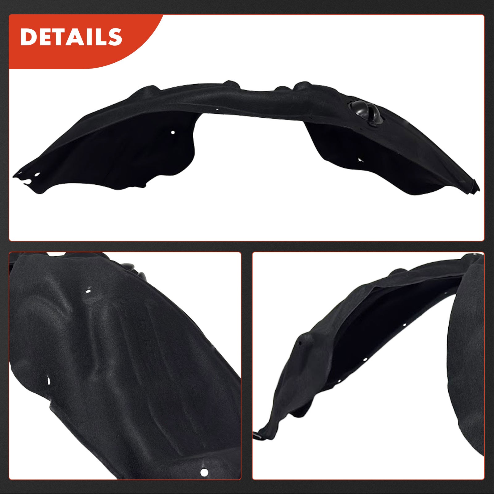 2x Inner Fender Liners Splash Shield Front for Jeep WK2 Grand Cherokee 2011-2021