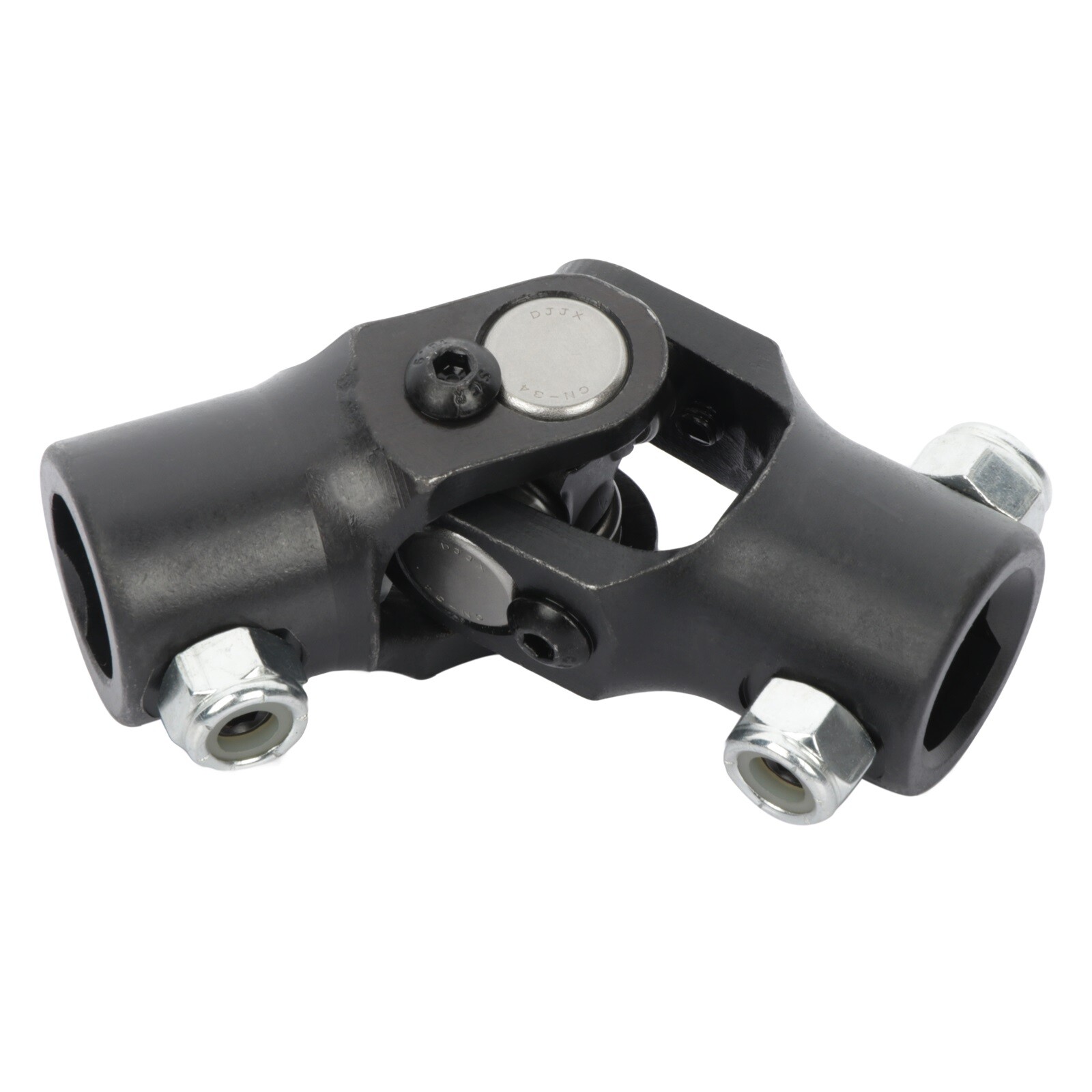 3/4 DD x Triangle Single Shaft Coupler Universal Steering U-Joint Black For Ford