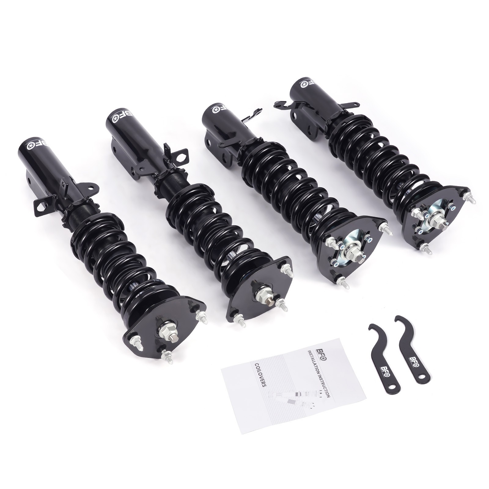Front + Rear Coilovers Lowering Kit Adjustable For Corolla Sedan FWD 93-97