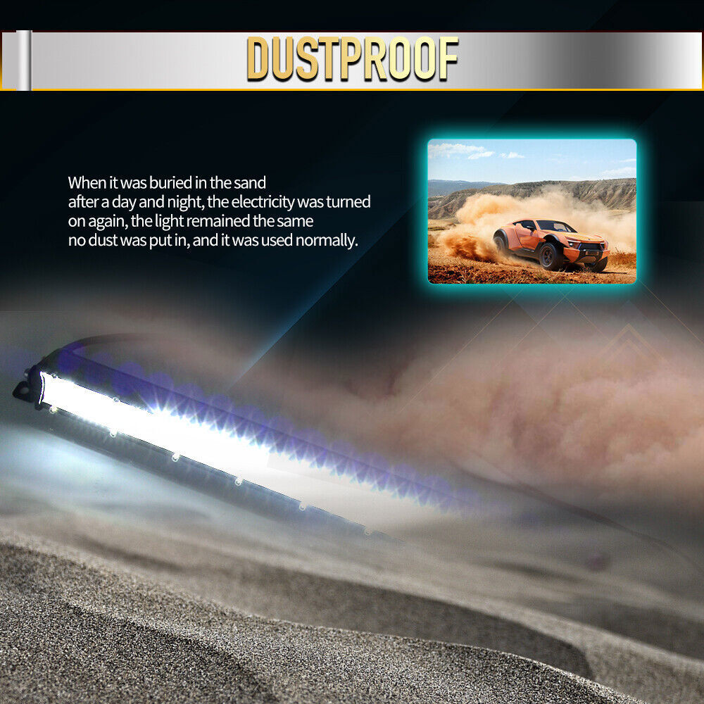 LED Light Bar 20Inch 300w Spot Flood Combo Light with Wiring Harness 4”Pods Kit