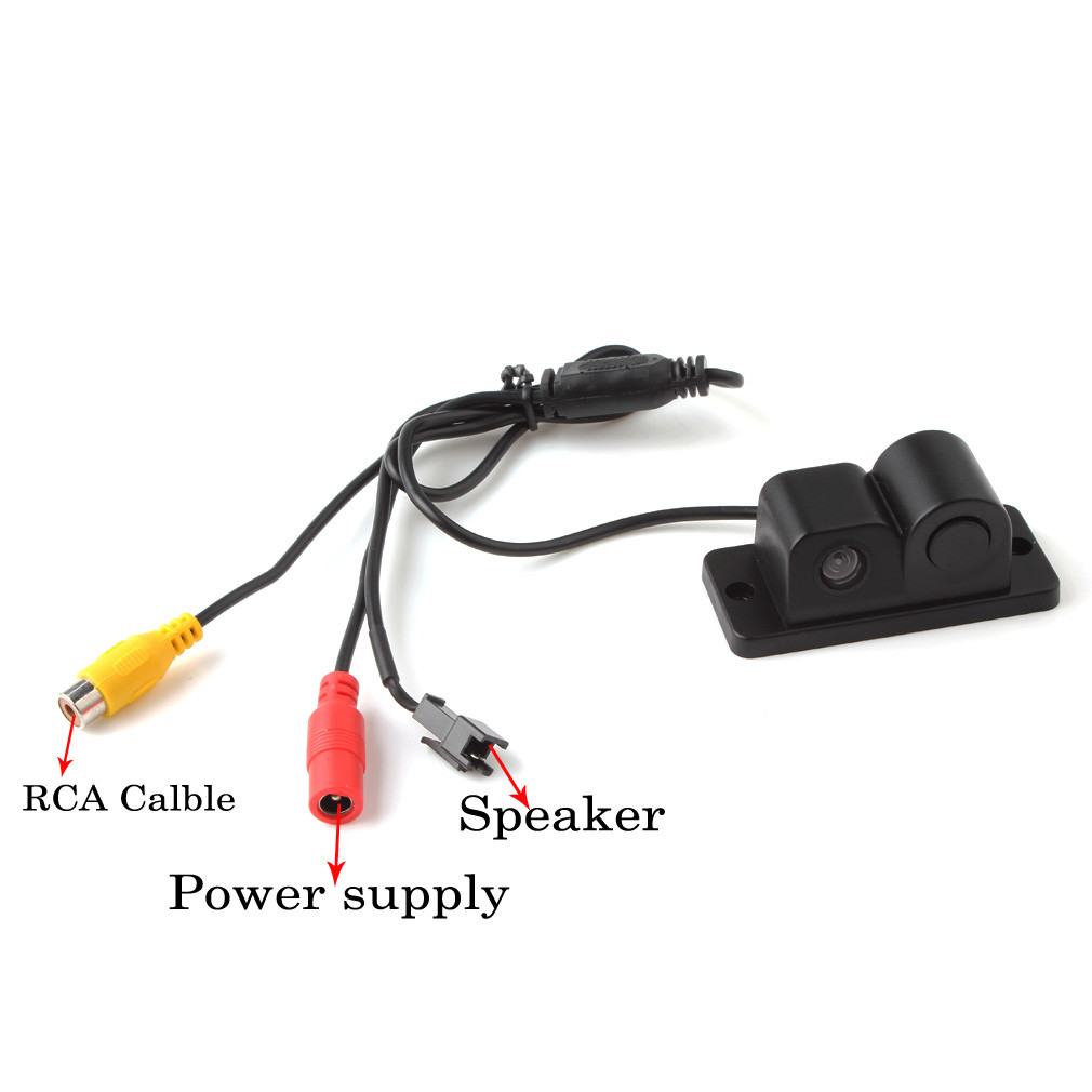 2in1 Car Parking Reversing Sensor Radar Rear View Backup Night Vision Camera Kit