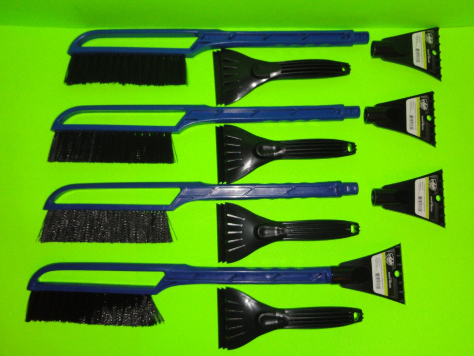 (8-Pack) 24” BLUE Car Snow Brush + BLACK Ice Scraper Tool Combo Auto Drive READ