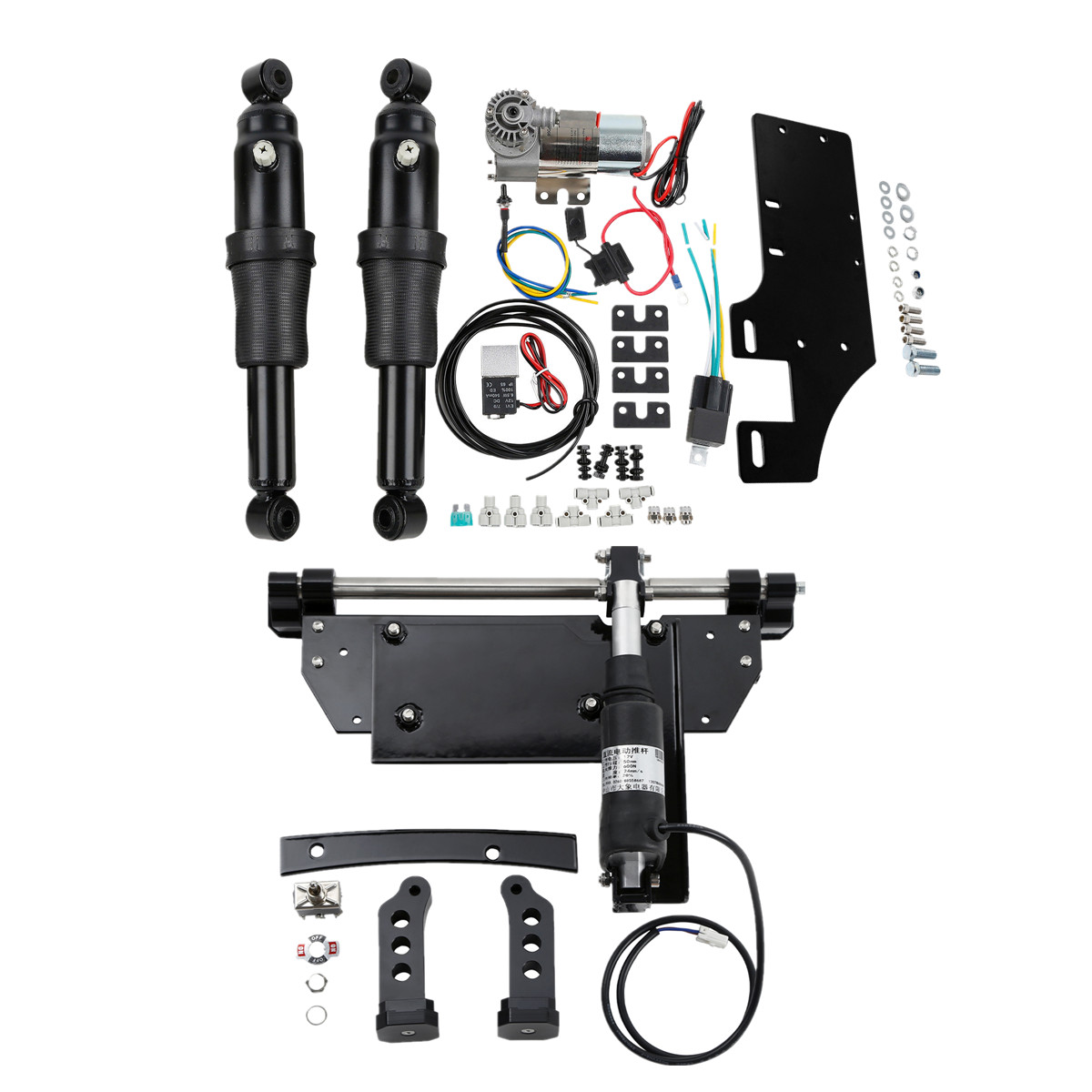 Rear Air Ride Suspension Electric Center Stand For Harley Davidson Touring 09-16