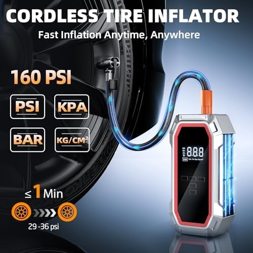 WOLFBOX Jump Starter with Air Compressor, 5000A Portable Car Battery Booster